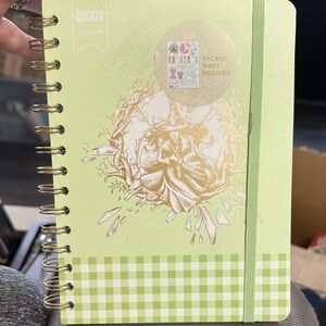 Yoobi Light Green Notebook with Gold Witch Design